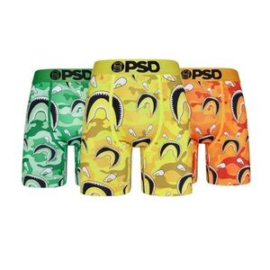 PSD Men's‎ Warface Emerald 3-Pack Boxer Briefs Multicolor Sz S NEW